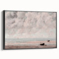 Vintage Coastal Seascape Art - Peaceful Beach Canvas