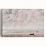 Vintage Coastal Seascape Art - Peaceful Beach Canvas
