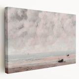 Vintage Coastal Seascape Art - Peaceful Beach Canvas