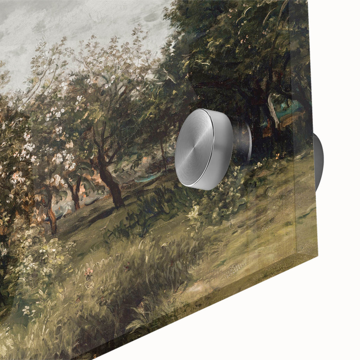 Vintage Orchard Art - Blossom Trees Landscape Canvas