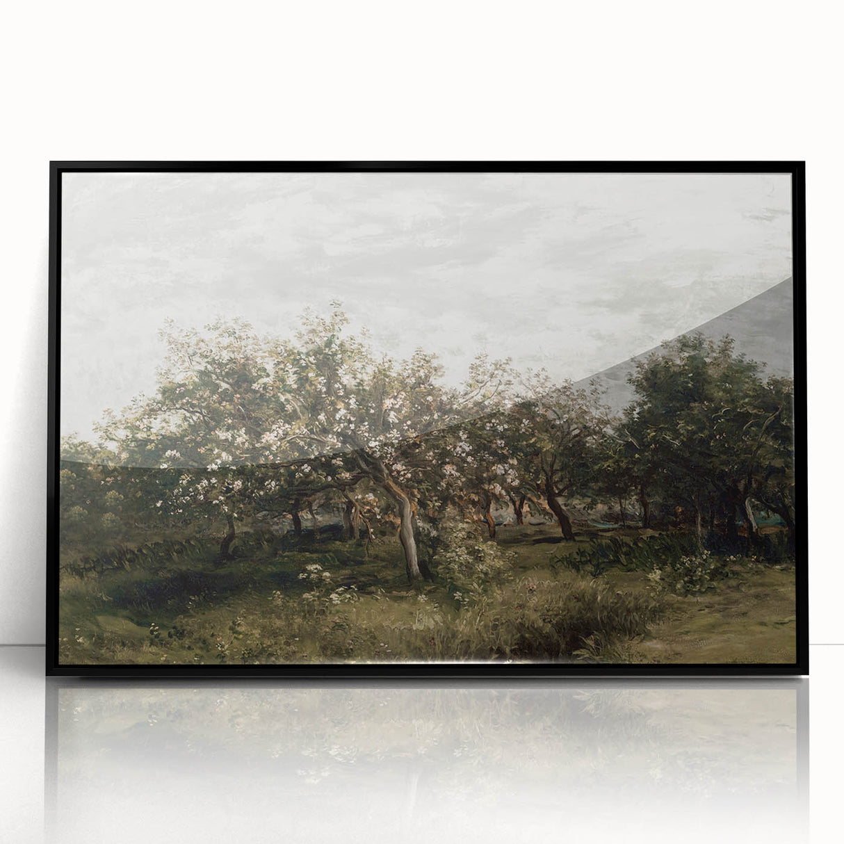 Vintage Orchard Art - Blossom Trees Landscape Canvas