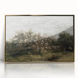 Vintage Orchard Art - Blossom Trees Landscape Canvas