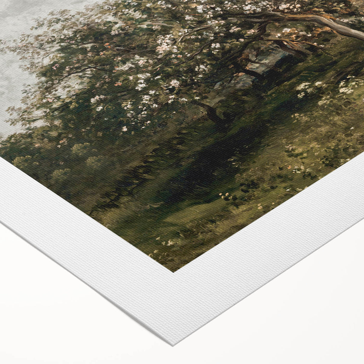 Vintage Orchard Art - Blossom Trees Landscape Canvas
