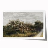 Vintage Orchard Art - Blossom Trees Landscape Canvas