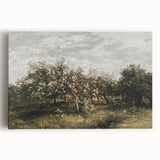 Vintage Orchard Art - Blossom Trees Landscape Canvas