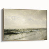 Vintage Seascape Art - Calm Ocean Waves Canvas