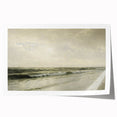 Vintage Seascape Art - Calm Ocean Waves Canvas