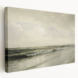Vintage Seascape Art - Calm Ocean Waves Canvas