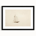 Vintage Sailboat Sketch Art - Nautical Drawing Canvas