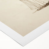 Vintage Sailboat Sketch Art - Nautical Drawing Canvas