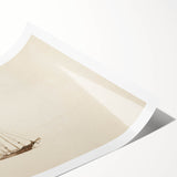 Vintage Sailboat Sketch Art - Nautical Drawing Canvas