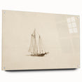 Vintage Sailboat Sketch Art - Nautical Drawing Canvas