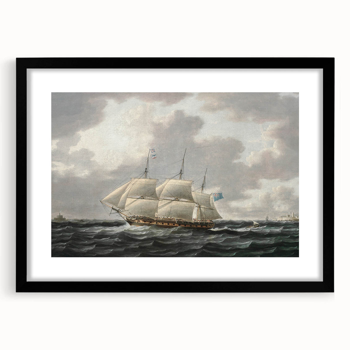 Vintage Sailing Ship Art - Nautical Ship on the Sea Canvas