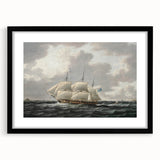 Vintage Sailing Ship Art - Nautical Ship on the Sea Canvas