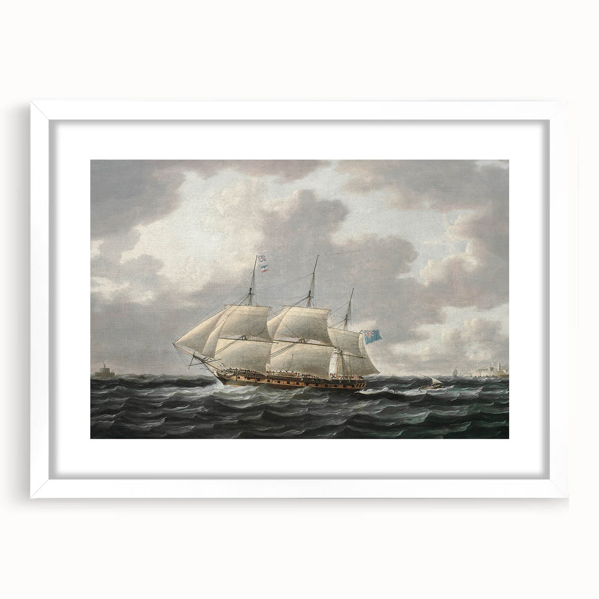 Vintage Sailing Ship Art - Nautical Ship on the Sea Canvas