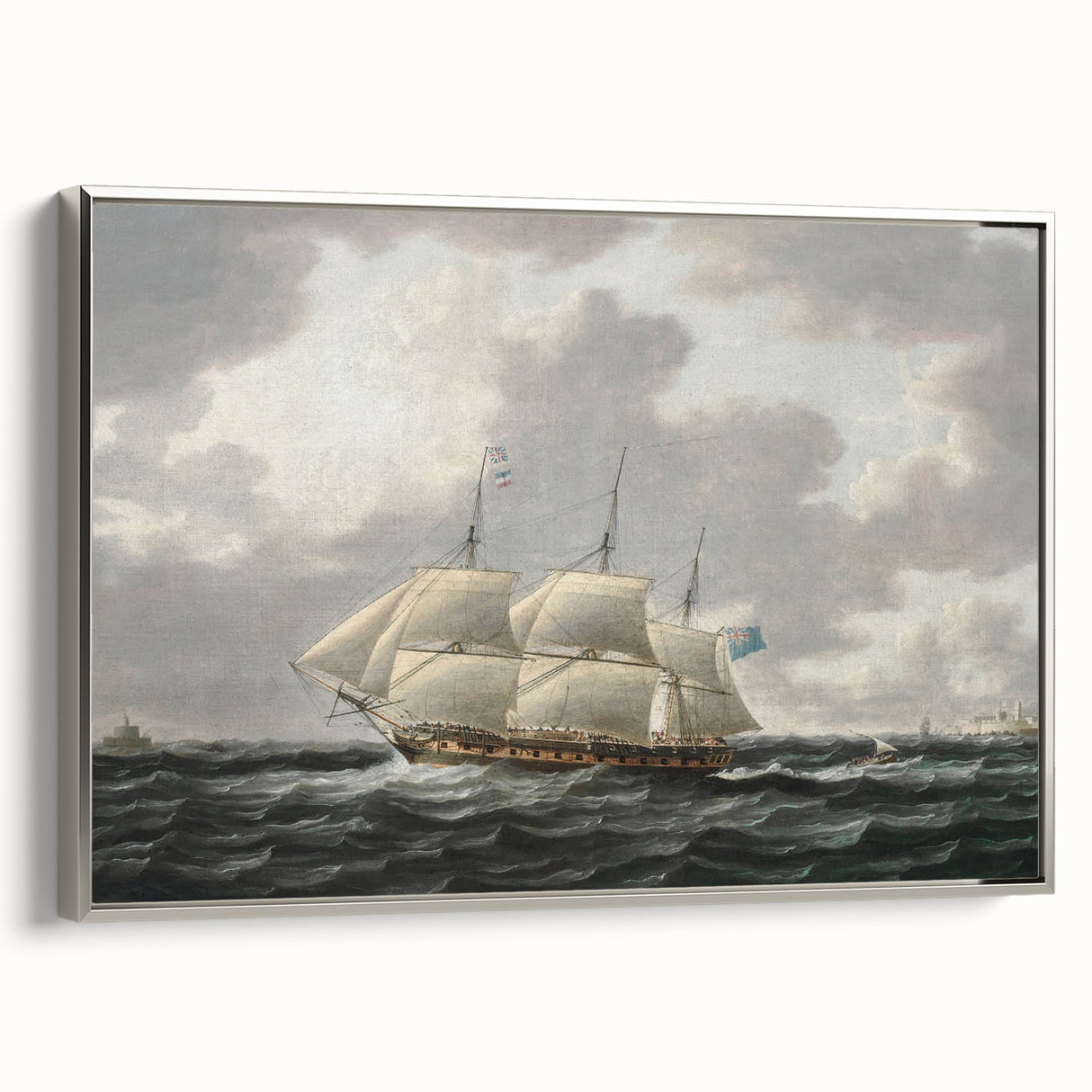 Vintage Sailing Ship Art - Nautical Ship on the Sea Canvas