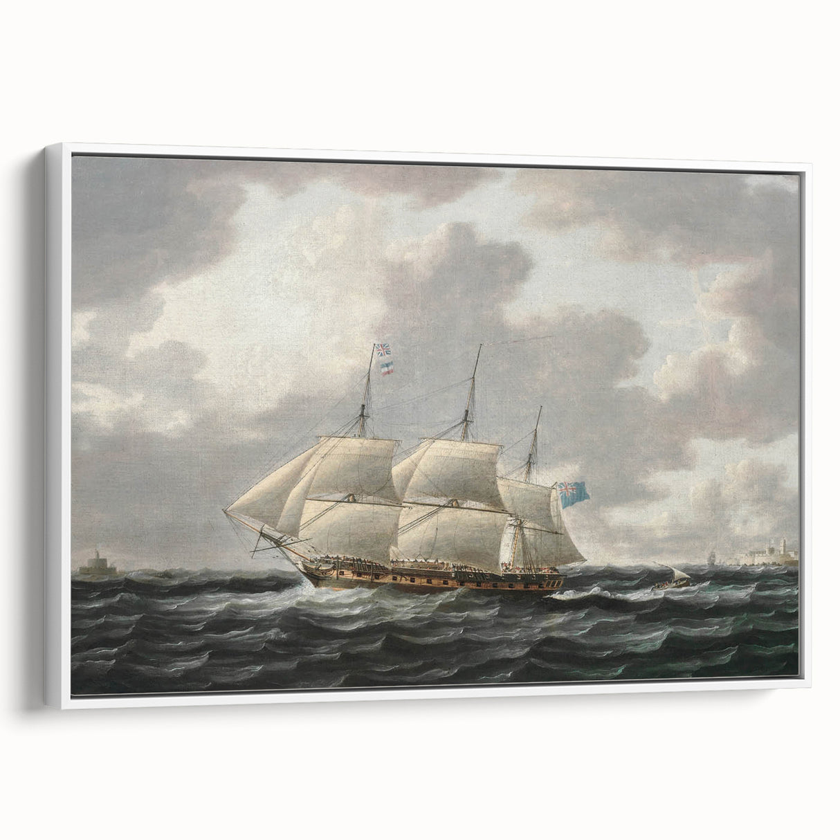 Vintage Sailing Ship Art - Nautical Ship on the Sea Canvas