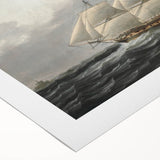 Vintage Sailing Ship Art - Nautical Ship on the Sea Canvas