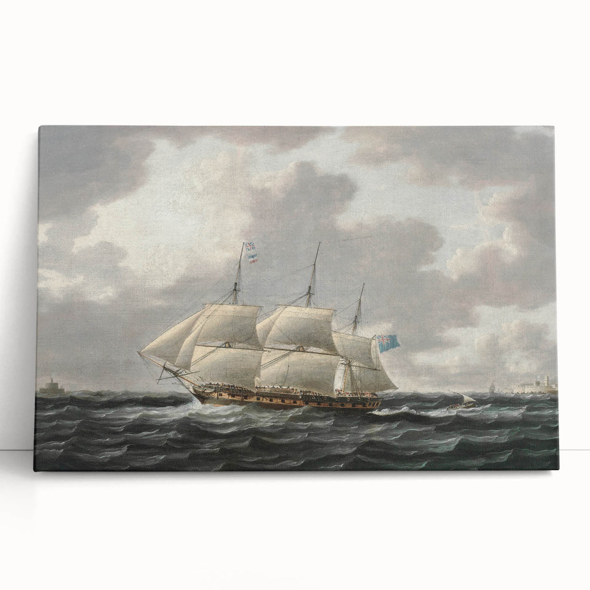 Vintage Sailing Ship Art - Nautical Ship on the Sea Canvas