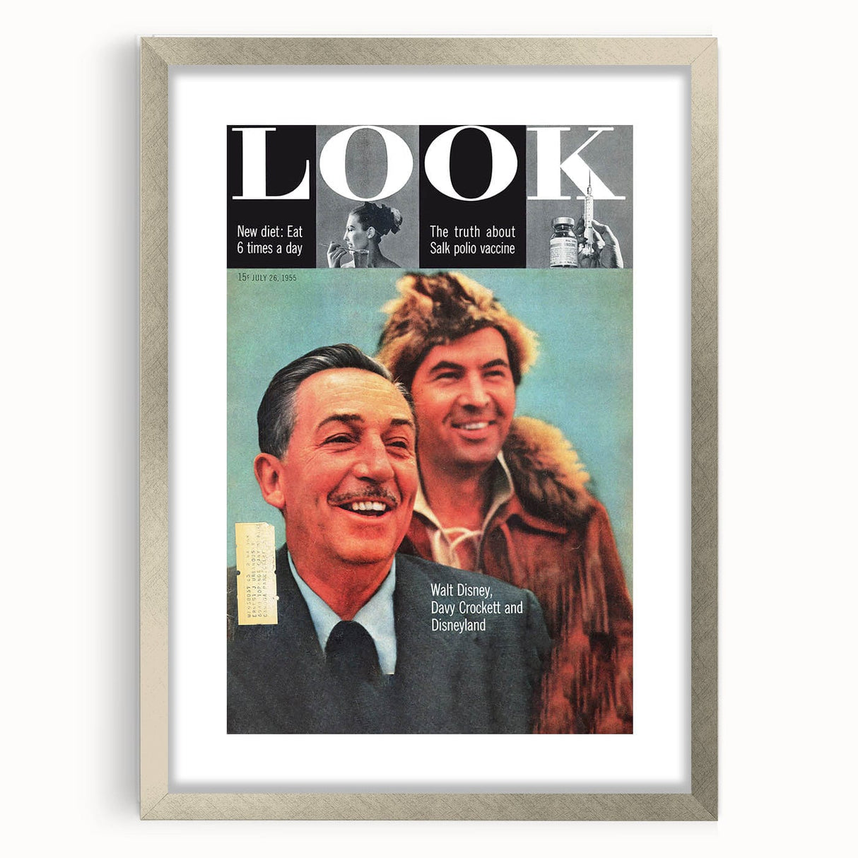 Vintage Magazine Cover Art - Walt Disney & Davy Crockett 1955