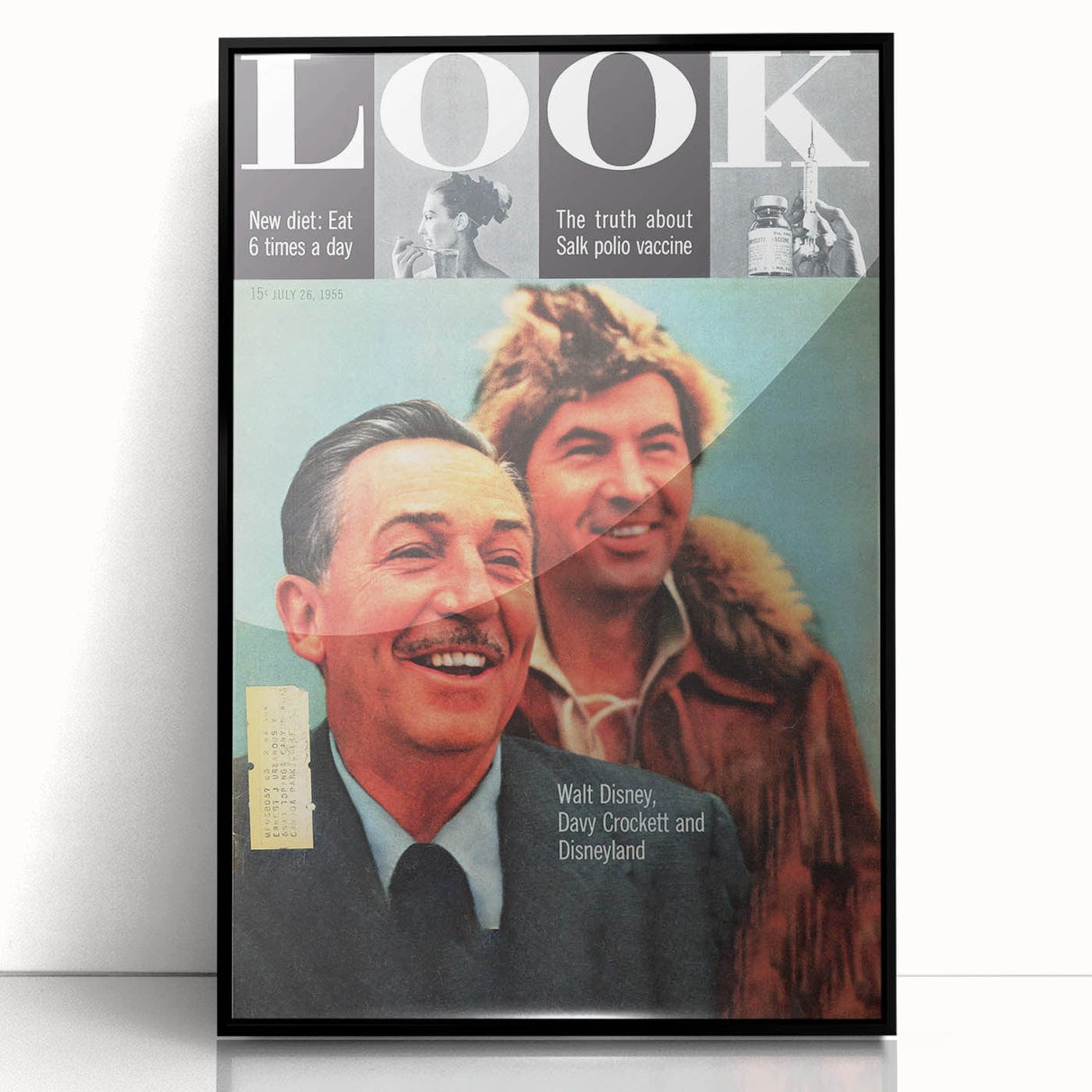 Vintage Magazine Cover Art - Walt Disney & Davy Crockett 1955