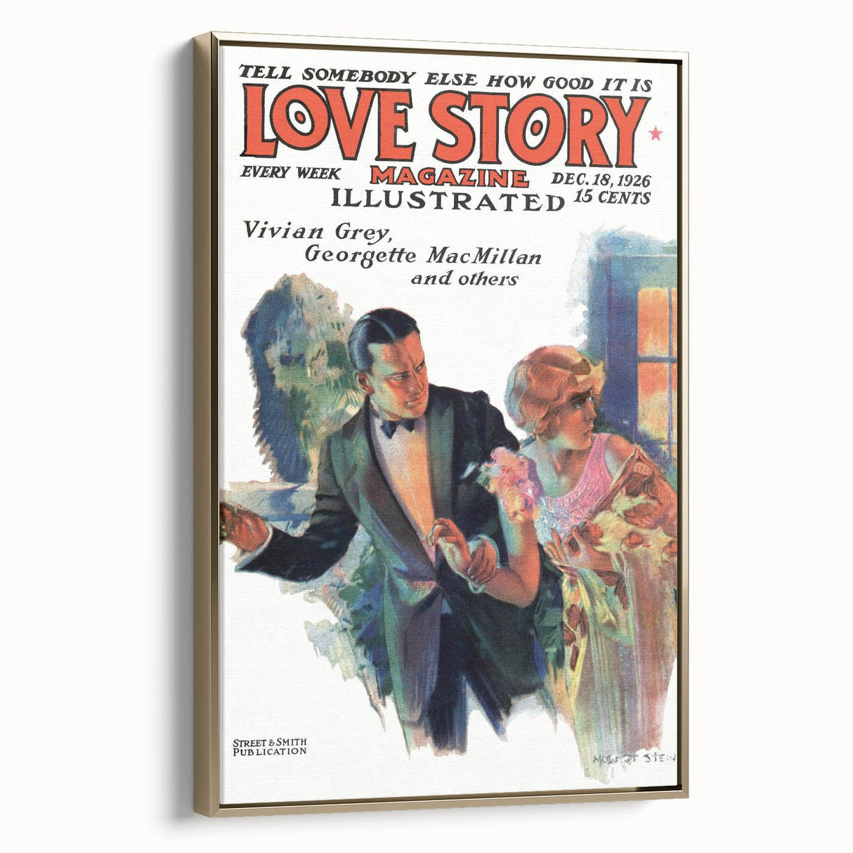 Vintage Magazine Cover Art – Love Story Classic Romance Print