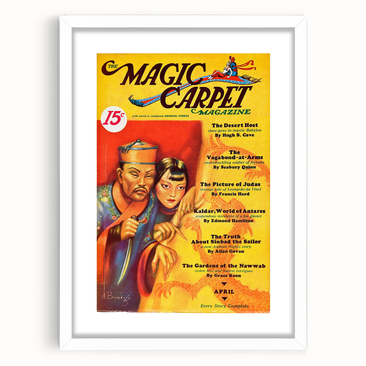 Vintage Magazine Cover Art – The Magic Carpet Retro Print
