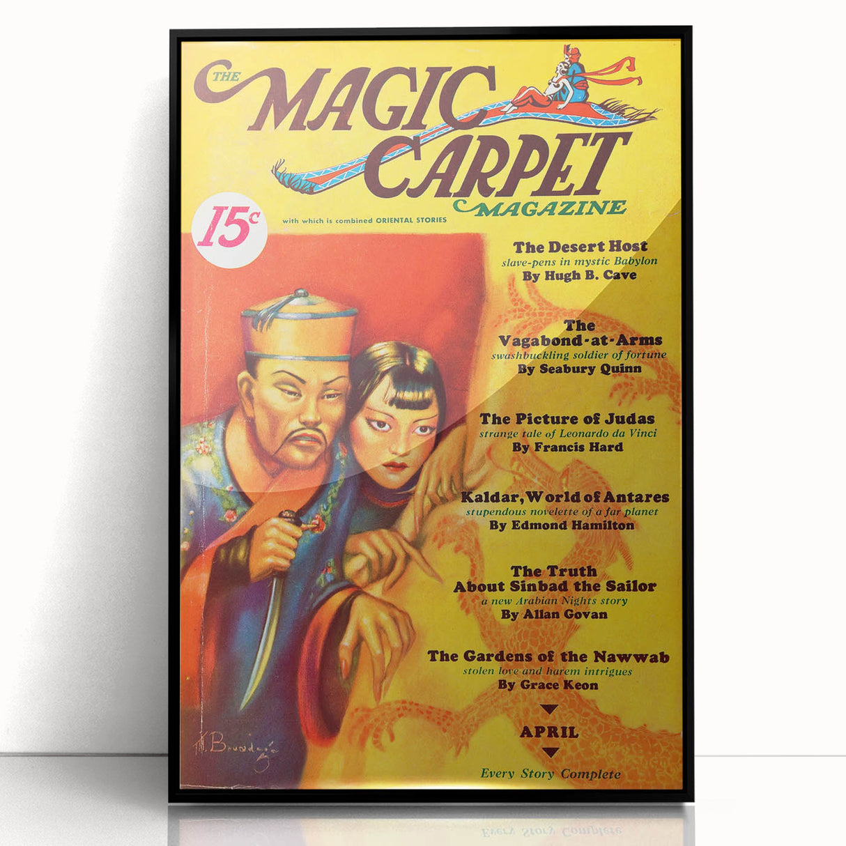 Vintage Magazine Cover Art – The Magic Carpet Retro Print