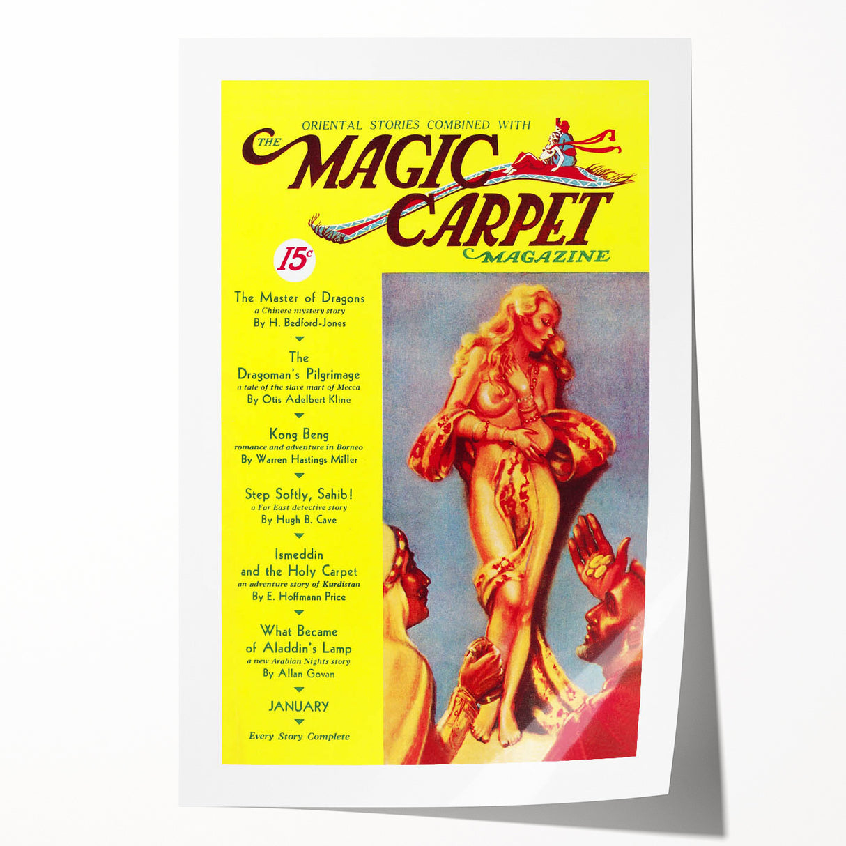 Vintage Magazine Cover Art – The Magic Carpet Retro Print-2