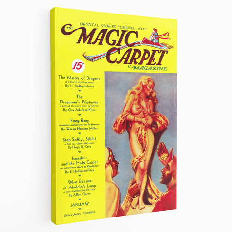Vintage Magazine Cover Art – The Magic Carpet Retro Print-2