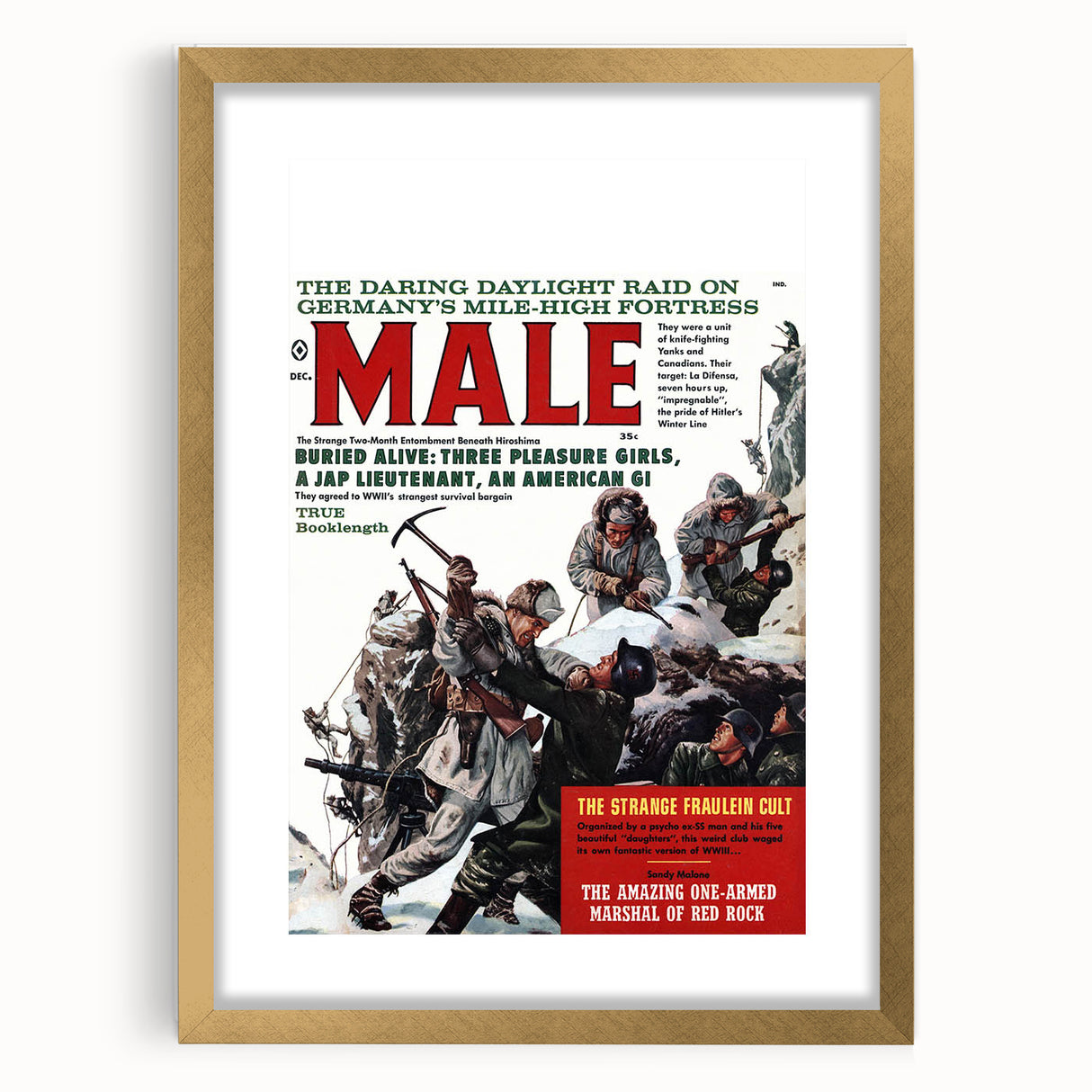 Vintage Magazine Cover Art – Male Adventure WWII Cover Print