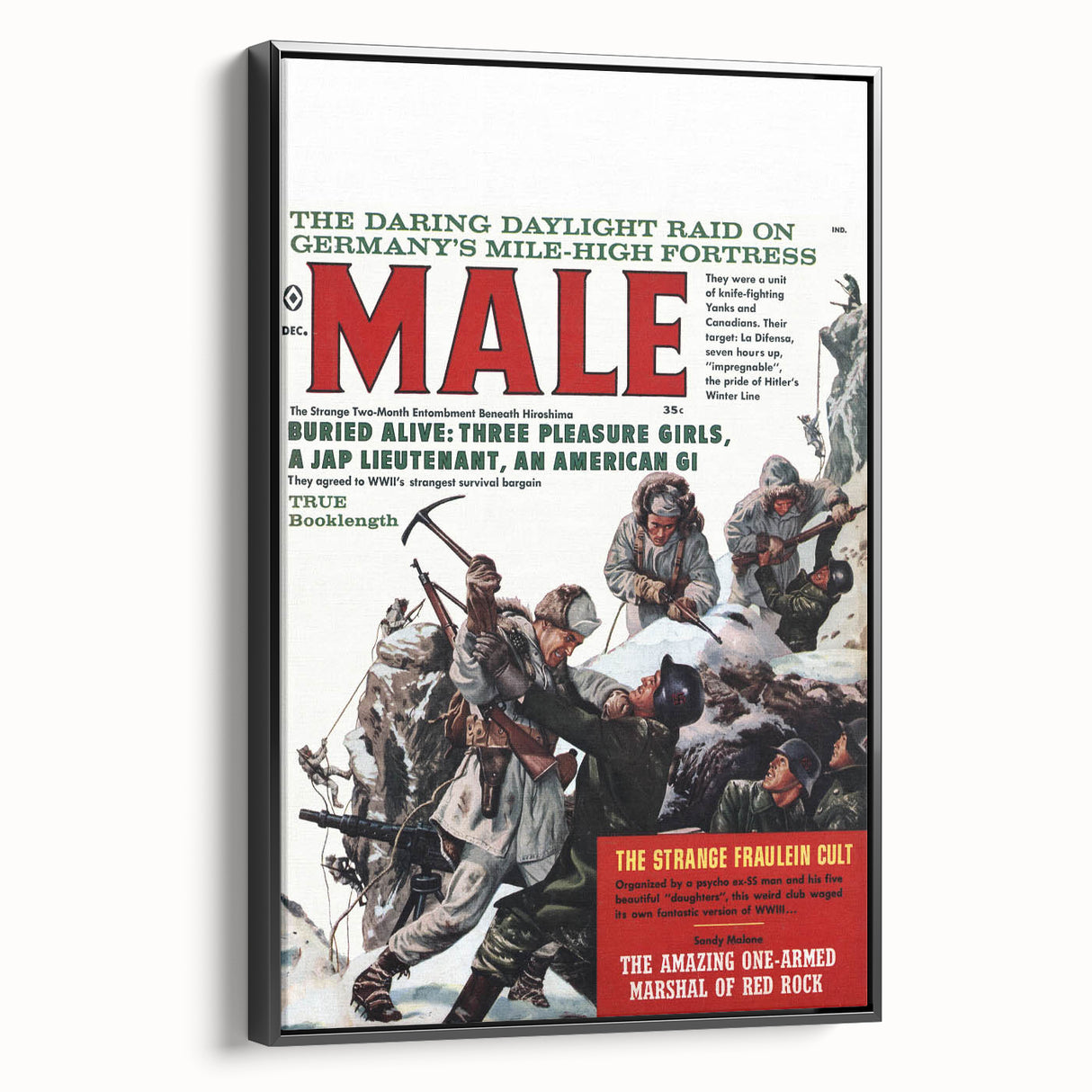 Vintage Magazine Cover Art – Male Adventure WWII Cover Print