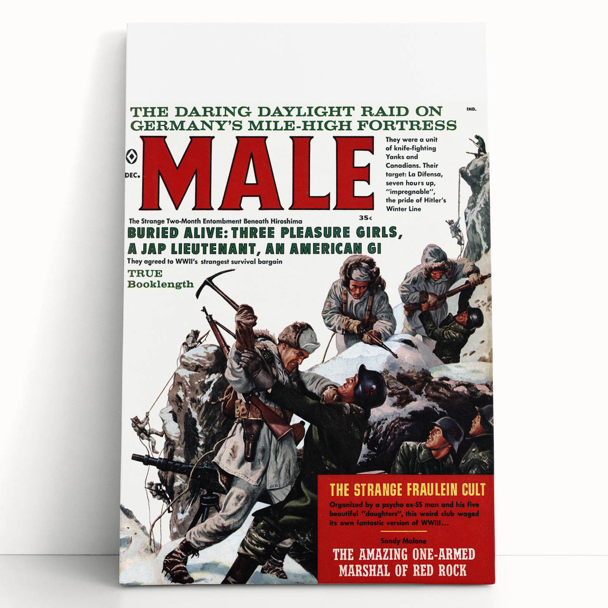 Vintage Magazine Cover Art – Male Adventure WWII Cover Print