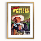 Vintage Magazine Cover Art – Mammoth Western Gambling Print