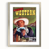 Vintage Magazine Cover Art – Mammoth Western Gambling Print