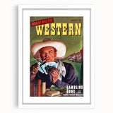 Vintage Magazine Cover Art – Mammoth Western Gambling Print