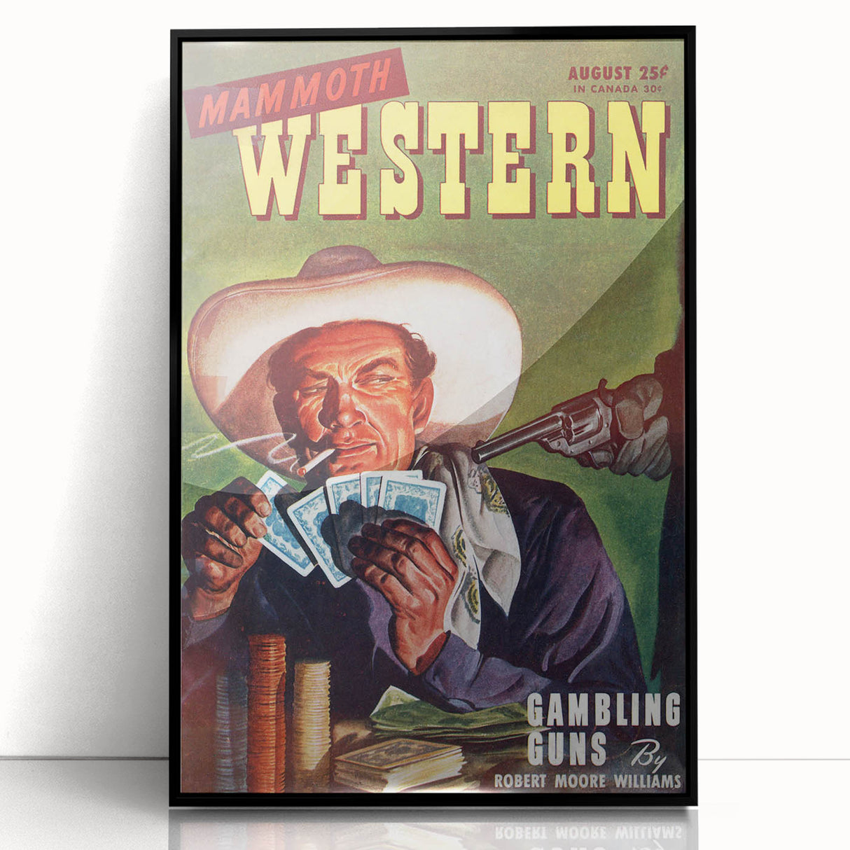 Vintage Magazine Cover Art – Mammoth Western Gambling Print