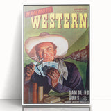 Vintage Magazine Cover Art – Mammoth Western Gambling Print