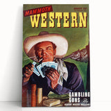 Vintage Magazine Cover Art – Mammoth Western Gambling Print