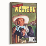 Vintage Magazine Cover Art – Mammoth Western Gambling Print