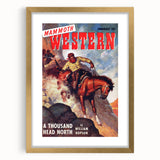 Vintage Magazine Cover Art – Mammoth Western Cowboy Print