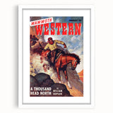 Vintage Magazine Cover Art – Mammoth Western Cowboy Print