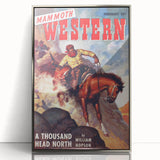 Vintage Magazine Cover Art – Mammoth Western Cowboy Print