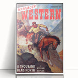 Vintage Magazine Cover Art – Mammoth Western Cowboy Print