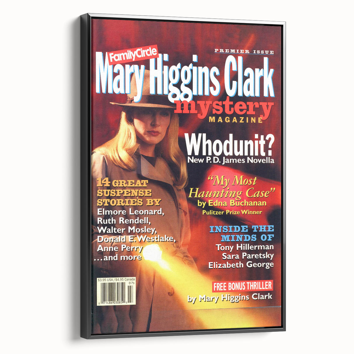 Classic Mary Higgins Clark Mystery Magazine Cover Art