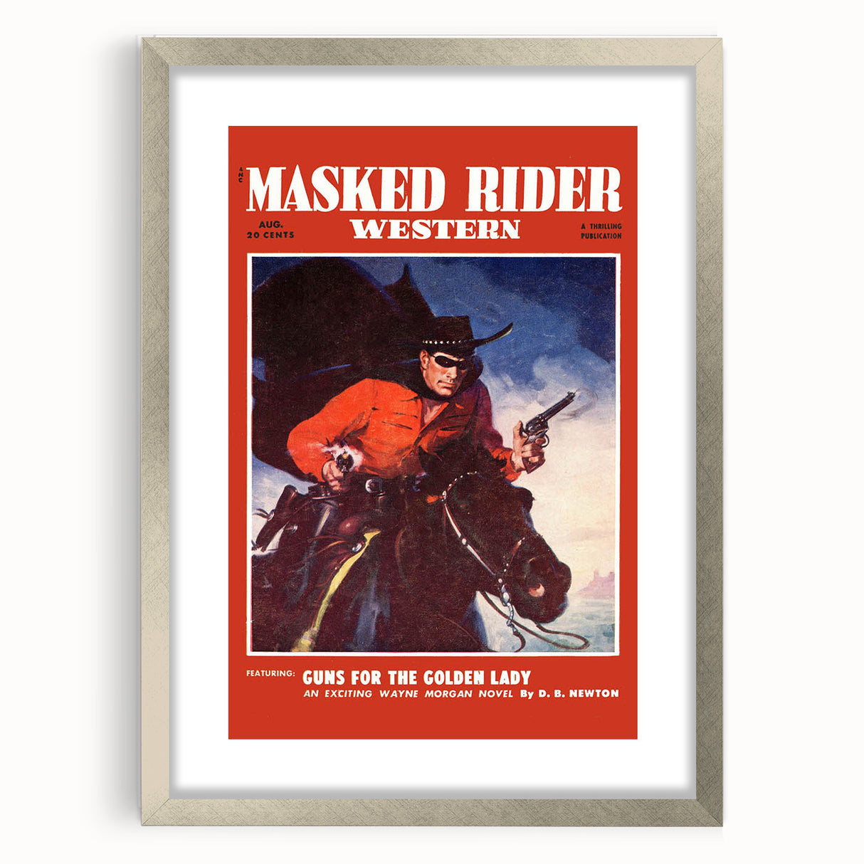 Classic Masked Rider Western Magazine Cover Art