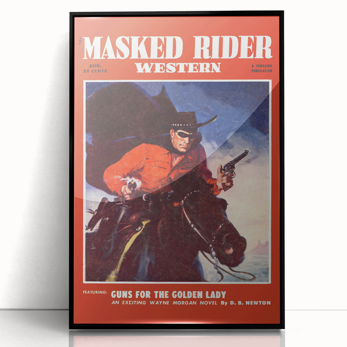 Classic Masked Rider Western Magazine Cover Art