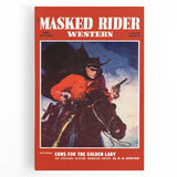 Classic Masked Rider Western Magazine Cover Art