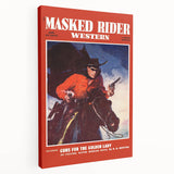 Classic Masked Rider Western Magazine Cover Art