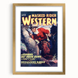 Vintage Magazine Cover Art – Masked Rider Western Retro Print